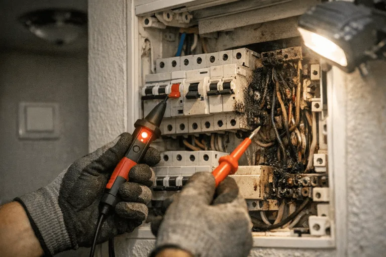 Elektriker bei verschiedenen Einsätzen an Unterverteilungen, Sicherungen und Leuchten in Pforzheim und Umgebung