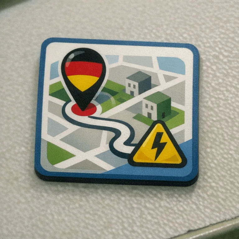 Kompaktes Routen-Symbol für schnellen Elektriker-Notdienst nahe Geigersgrund